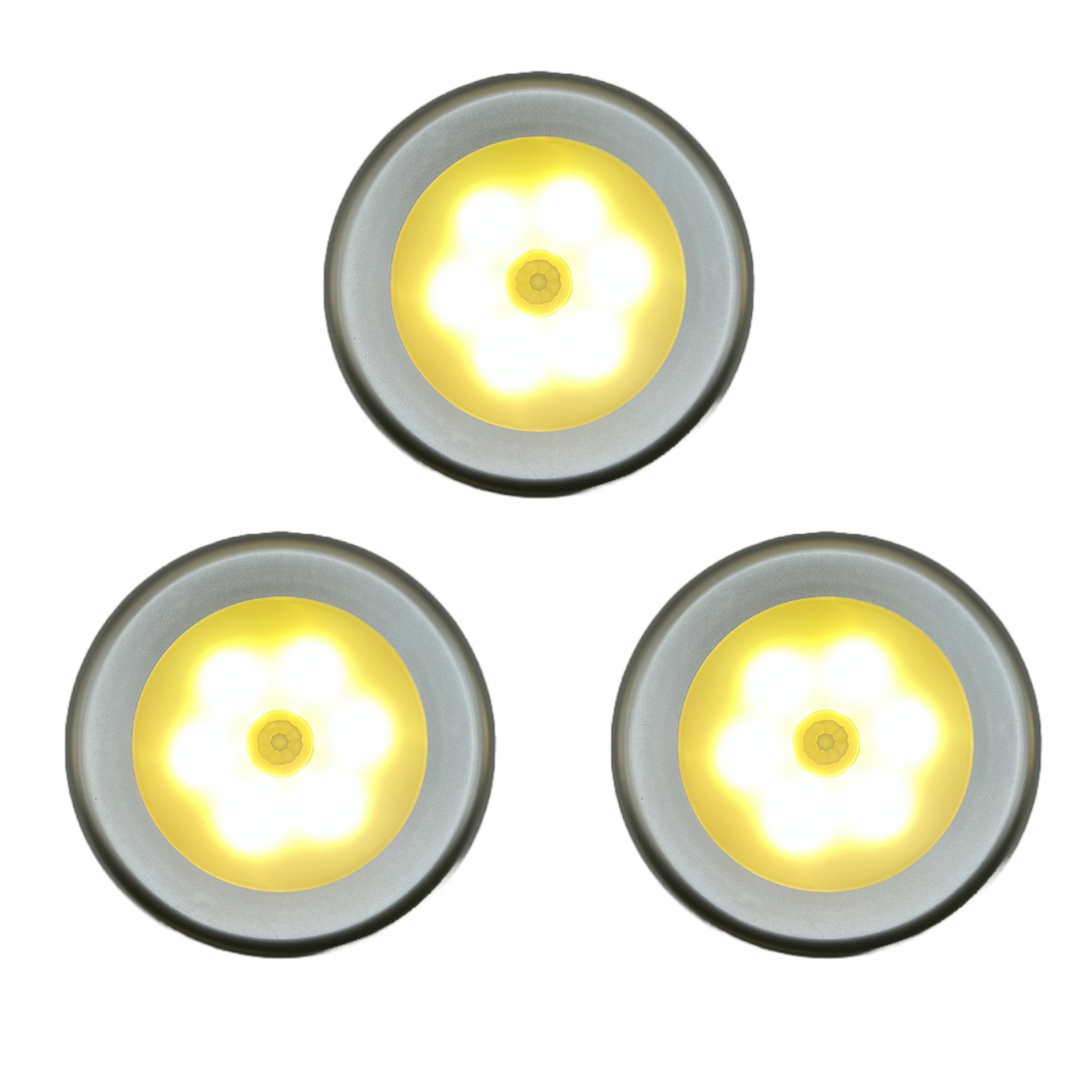 Draadloos Nachtlampje met Bewegingssensor - 3 stuks - LED
