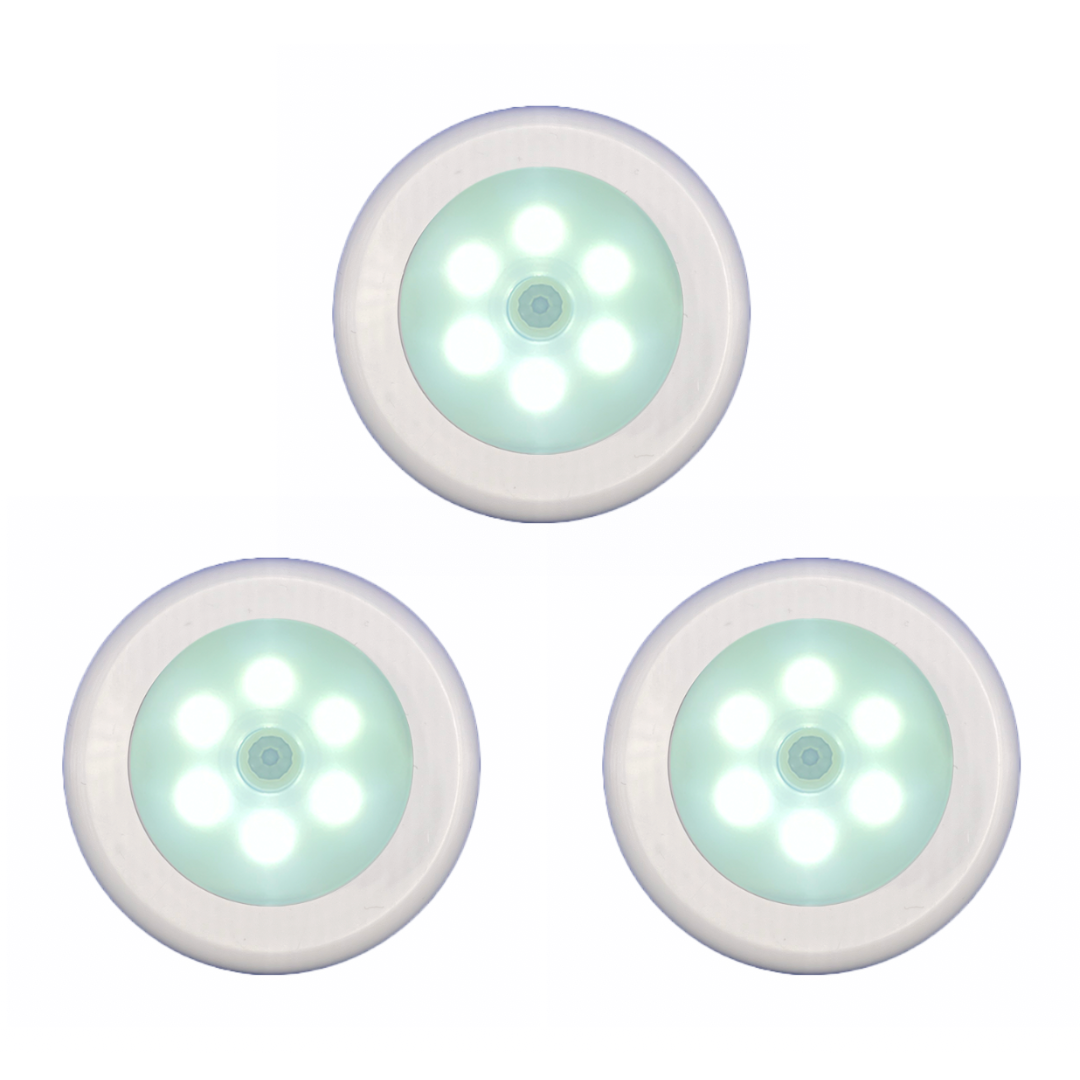 Draadloos Nachtlampje met Bewegingssensor - 3 stuks - LED