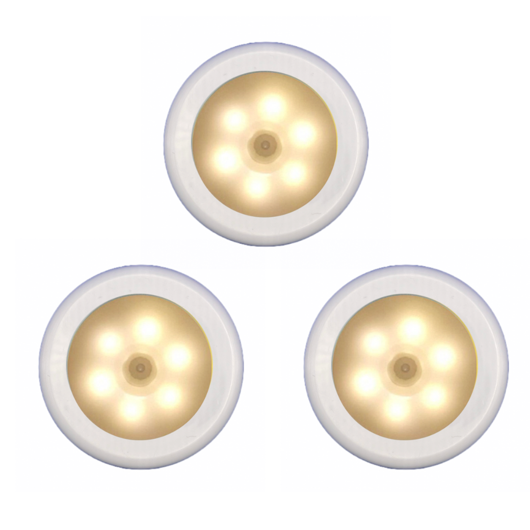Nachtlampje met Bewegingssensor | LED - 3 stuks
